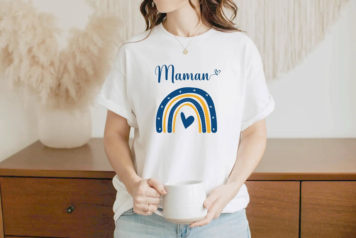 Lebonshirt - T-shirt Premium Femme 100% Coton Bio - Maman Et Mini, Cadeau Idéal Pour MÚres Et Bébés - L120523S01