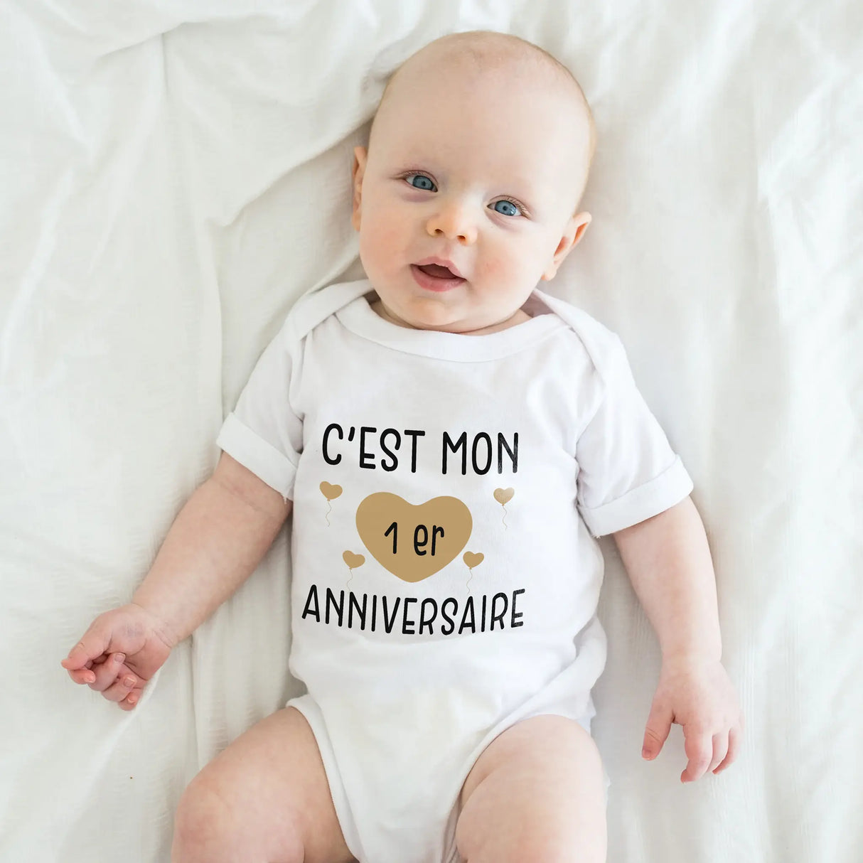 Lebonshirt Body Bébé Premium 100% Coton BIO - Mon 1er Anniversaire - L020622S12