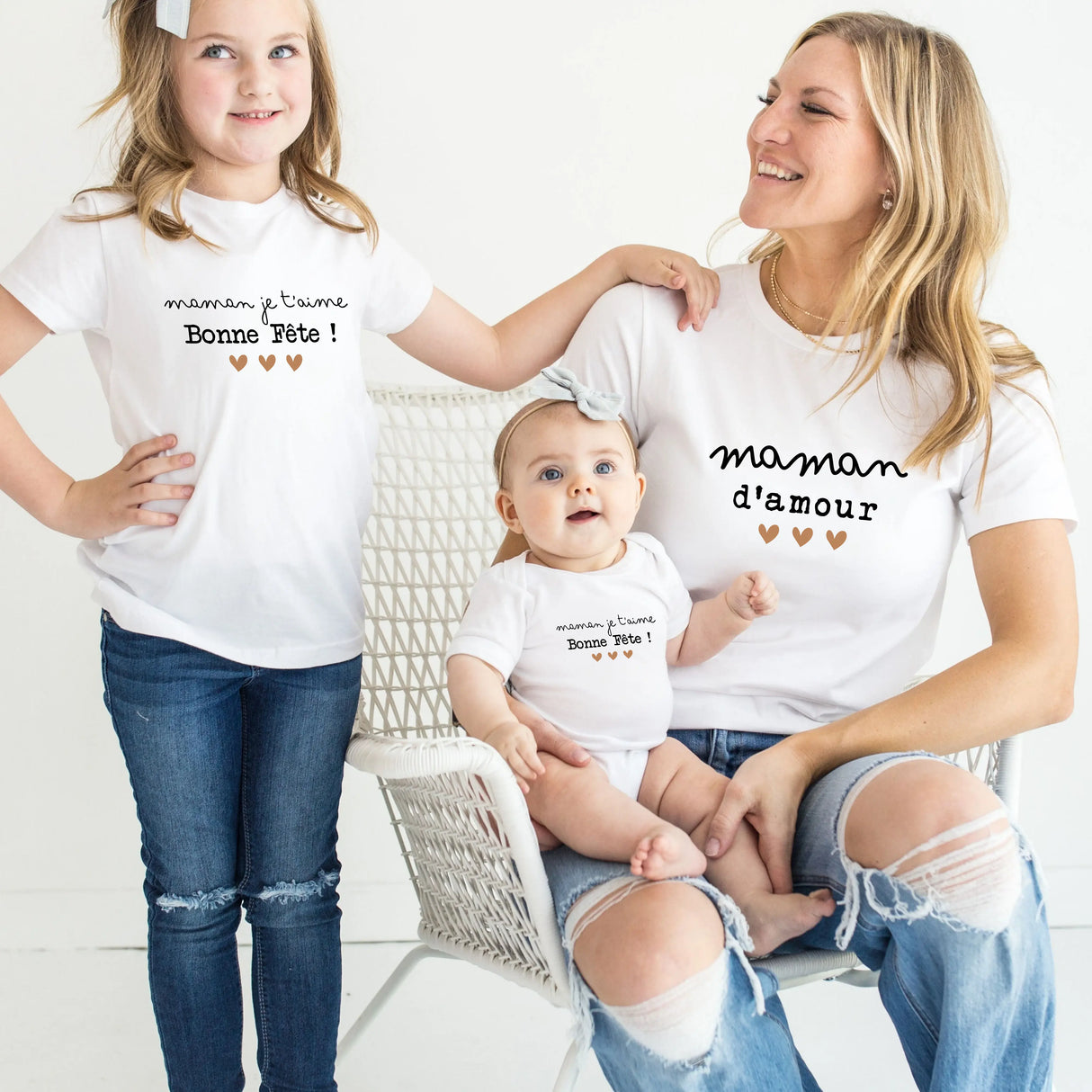 LebonshirtŸ Lot De 3 Articles - T-shirt Maman, T-shirt Enfant Et Un Body Bébé - L130522S29_0