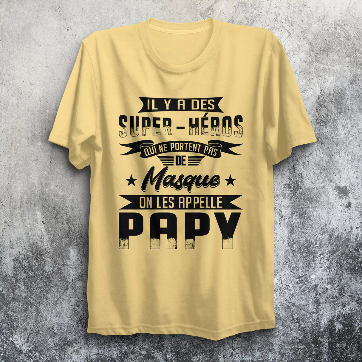 T-shirt Urbain Oversize Papy - Super Héro Qui Ne Porte Pas De Masque, Cadeau Grand-père - L300522S36