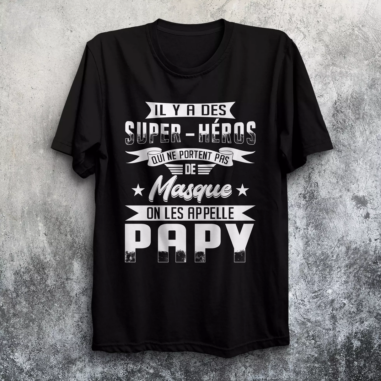 T-shirt Urbain Oversize Papy - Super Héro Qui Ne Porte Pas De Masque, Cadeau Grand-père - L300522S36