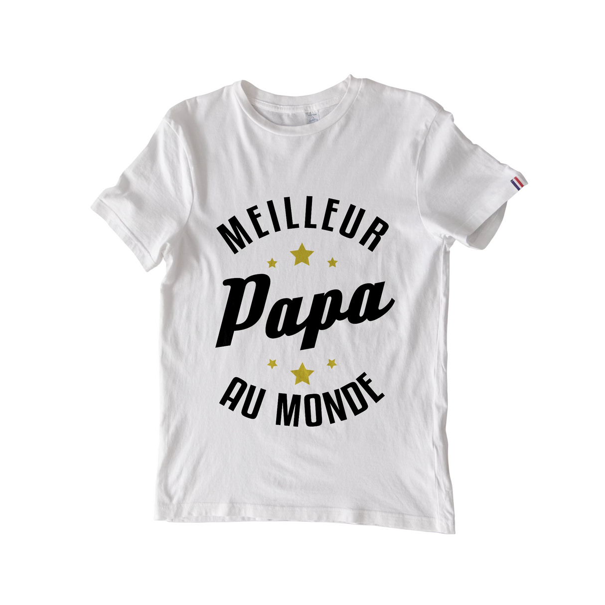 T-shirt Homme Made in France 100% Coton BIO - Meilleur Papa Au Monde - L270522S23