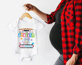 Lebonshirt - Body Bébé 100% Coton Bio - Bonjour Maman, Papa M'a Dit Que Tu Es Géniale Et Que Tu Seras Une Maman Incroyable - L100523S01