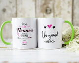 Lebonshirt - Mug Céramique Paranomique Personnalisé - Nounou Plus Que Parfaite, Un Grand Merci - L060622S18 Vert