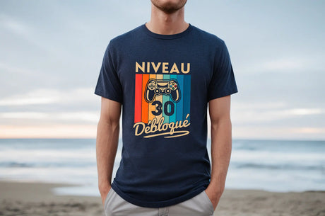 T-shirt Homme Niveau 30 Débloqué - Cadeau Parfait Anniversaire 30 Ans - L240522S01_30