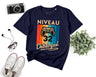 T-shirt Homme Niveau 32 Débloqué - Cadeau Parfait Anniversaire 32 Ans - L240522S01_32 Marine