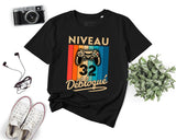 T-shirt Homme Niveau 32 Débloqué - Cadeau Parfait Anniversaire 32 Ans - L240522S01_32 Noir