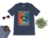 T-shirt Homme Niveau 34 Débloqué - Cadeau Parfait Anniversaire 34 Ans - L240522S01_34 Marine