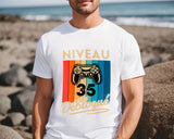 T-shirt Homme Niveau 35 Débloqué - Cadeau Parfait Anniversaire 35 Ans - L240522S01_35