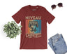 T-shirt Homme Niveau 36 Débloqué - Cadeau Parfait Anniversaire 36 Ans - L240522S01_36 Bordeaux