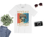 T-shirt Homme Niveau 38 Débloqué - Cadeau Parfait Anniversaire 38 Ans - L240522S01_38 Blanc