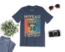 T-shirt Homme Niveau 38 Débloqué - Cadeau Parfait Anniversaire 38 Ans - L240522S01_38 Marine