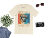 T-shirt Homme Niveau 38 Débloqué - Cadeau Parfait Anniversaire 38 Ans - L240522S01_38 Naturel