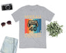 T-shirt Homme Niveau 40 Débloqué - Cadeau Parfait Anniversaire 40 Ans - L240522S01_40 Gris