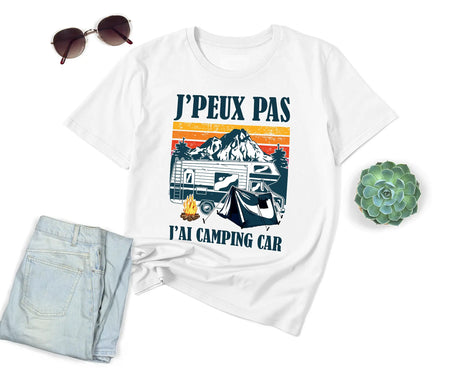 Lebonshirt - T-shirt Premium Homme Coton BIO - J'peux Pas J'ai Camping Car - L270723S02