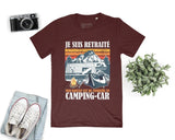 Lebonshirt - T-shirt Premium Homme Coton BIO - Je Suis Retraité - Mon Boulot Est De Conduire Un Camping Car - L270723S01 Bordeaux