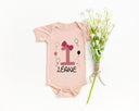 Lebonshirt Body Bébé Personnalisé 100% Coton BIO - Mon Premier Anniversaire, Cadeau Pour Fille - L020623S13