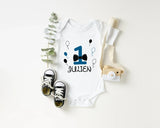 Lebonshirt Body Bébé Personnalisé 100% Coton BIO - Mon Premier Anniversaire, Cadeau Pour Garçon - L020623S13_02 Blanc