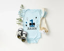 Lebonshirt Body Bébé Personnalisé 100% Coton BIO - Mon Premier Anniversaire, Cadeau Pour Garçon - L020623S13_02 Bleu
