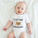 Lebonshirt Body Bébé Premium 100% Coton BIO - Mon 1er Anniversaire - L020622S12