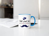 Lebonshirt Mug Céramique Personnalisé - Papi Cheri - L100623S01 Bleu