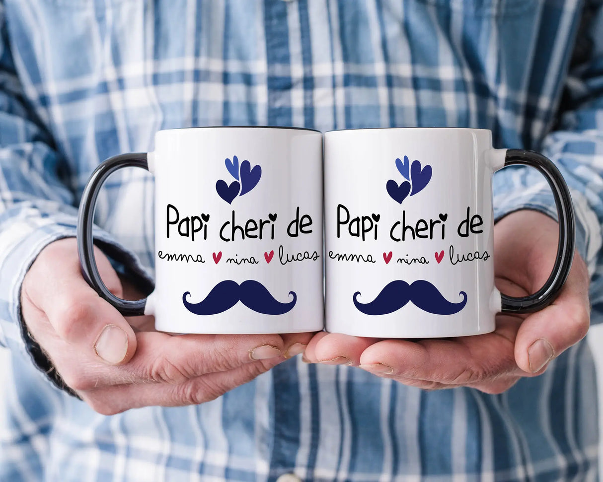 Lebonshirt Mug Céramique Personnalisé - Papi Cheri - L100623S01