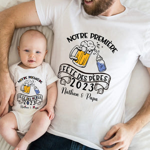 T shirt fete 2025 des peres bebe