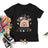 Lebonshirt® T-Shirt Premium Enfant 100% Coton Bio - Arc En Ciel Et Fleurs, Prénom Personnalisé, Cadeau Enfant - L070523S01 Noir