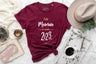 Lebonshirt® T-shirt Femme Coton Bio - Élue Maman De L'année 2023, Idée Cadeau Original Fête Des Mères - L130522S21 Bordeaux