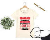 Lebonshirt® T-shirt Premium Femme Coton Bio - Maman, On A Essayé De Te Trouver Le Meilleur Cadeau Mais Tu Nous As Déjà - L240422S31 Naturel