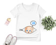 Lebonshirt® T-shirt Premium Femme En Coton Bio - Annonce Grossesse Rigolo, Maternité, T-shirt Future Maman Imprimé - L260522S21 Blanc