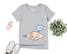 Lebonshirt® T-shirt Premium Femme En Coton Bio - Annonce Grossesse Rigolo, Maternité, T-shirt Future Maman Imprimé - L260522S21 Gris