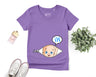 Lebonshirt® T-shirt Premium Femme En Coton Bio - Annonce Grossesse Rigolo, Maternité, T-shirt Future Maman Imprimé - L260522S21 Lavande