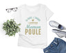 Lebonshirt® T-shirt Premium Femme En Coton Bio - Cadeau Original Anniversaire Maman, Fête Des Mères, La Seule, L'unique, L'Authentique Maman Poule - L170522S28 Blanc