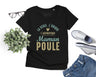 Lebonshirt® T-shirt Premium Femme En Coton Bio - Cadeau Original Anniversaire Maman, Fête Des Mères, La Seule, L'unique, L'Authentique Maman Poule - L170522S28 Noir