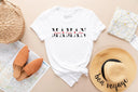 Lebonshirt® T-shirt Premium Femme En Coton Bio - T-shirt Anniversaire Maman, Prénom Des Enfants Personnalisés, Cadeau Personnalisé Fête Des Mères - L130522S29 Blanc