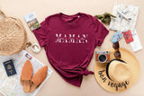 Lebonshirt® T-shirt Premium Femme En Coton Bio - T-shirt Anniversaire Maman, Prénom Des Enfants Personnalisés, Cadeau Personnalisé Fête Des Mères - L130522S29 Bordeaux