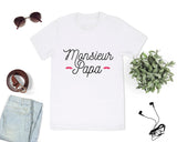 Lebonshirt® T-shirt Premium Homme En Coton Bio - Monsieur Papa - L270522S29 Blanc