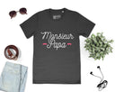 Lebonshirt® T-shirt Premium Homme En Coton Bio - Monsieur Papa - L270522S29 Noir