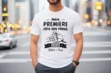 Lebonshirt® T-shirt Premium Homme Coton Bio - Notre Première Fête Des Pères 2023, Cadeau Personnalisé Nouveau Papa - L240522S23 Papa