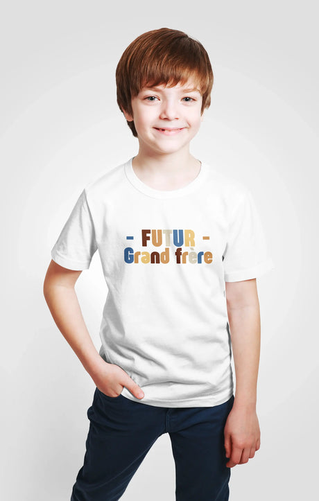 T-shirt Enfant Premium 100% Coton BIO - Futur Grand Frère, Annonce Grossesse - L040823S01