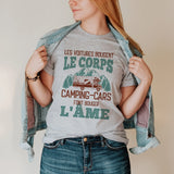 T-shirt Femme Premium - Les Voitures Bougent Le Corps, Camping Cars Font Bouger L'âme - L270723S03