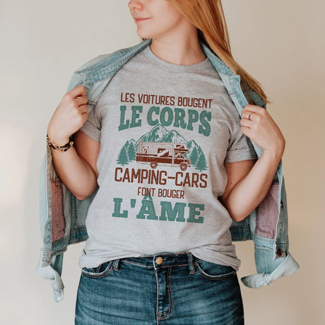 T-shirt Femme Premium - Les Voitures Bougent Le Corps, Camping Cars Font Bouger L'âme - L270723S03