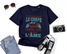 T-shirt Homme Premium - Les Voitures Bougent Le Corps, Camping Cars Font Bouger L'âme - L270723S03 Marine