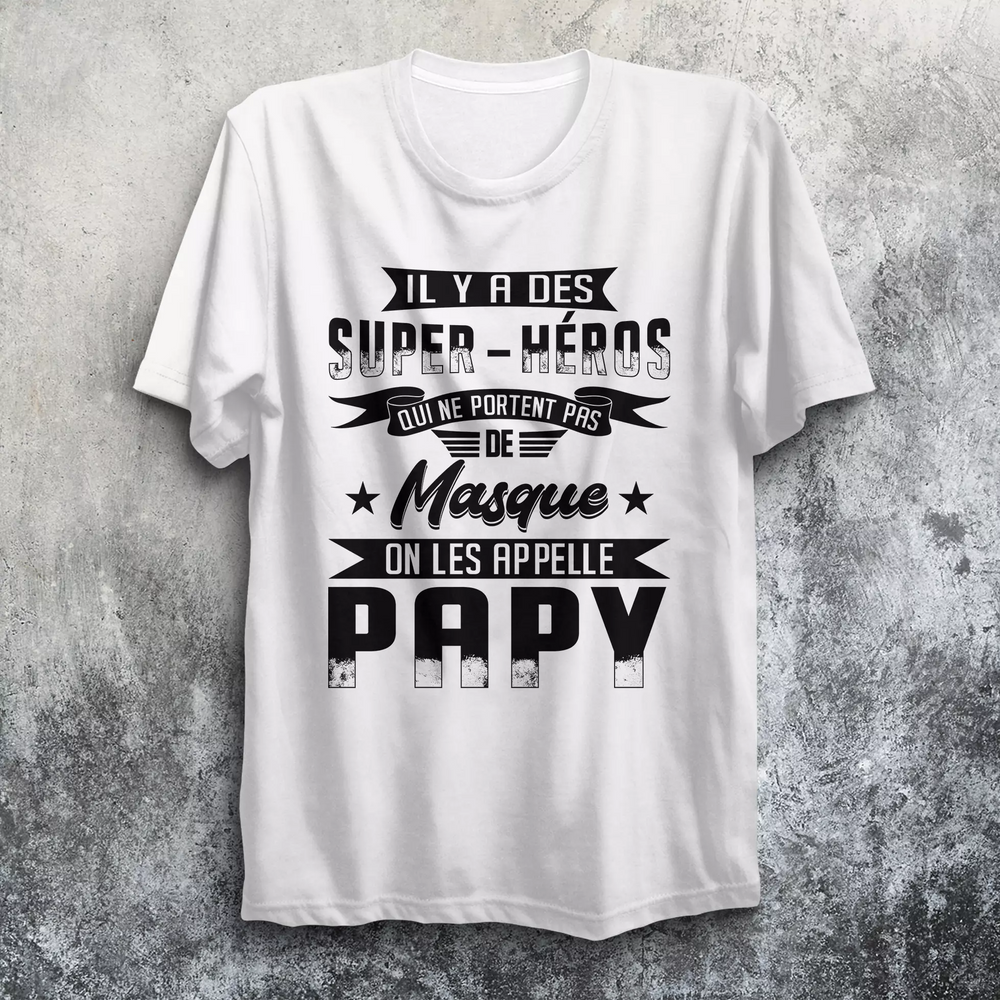 T-shirt Urbain Oversize Papy - Super Héro Qui Ne Porte Pas De Masque, Cadeau Grand-père - L300522S36