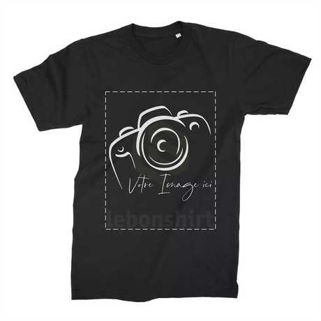 Lebonshirt Créez Votre Propre T-Shirt Premium Personnalisé Avec Photo Imprimée - T-shirt Homme - 100% Coton BIO Noir