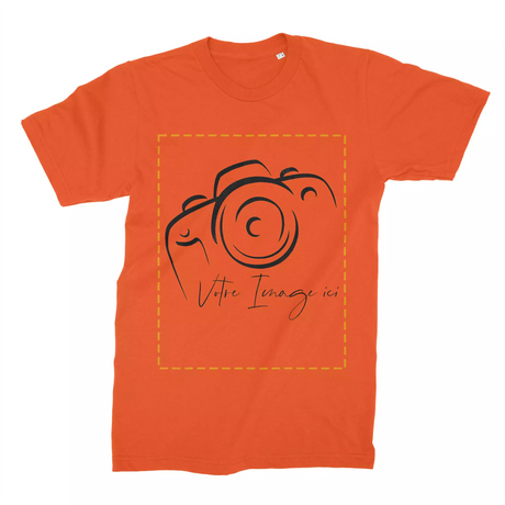 Lebonshirt Créez Votre Propre T-Shirt Premium Personnalisé Avec Photo Imprimée - T-shirt Homme - 100% Coton BIO orange