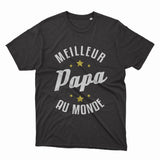 Lebonshirt T-shirt Homme - 100% Coton BIO - Meilleur Papa Au Monde - L270522S23