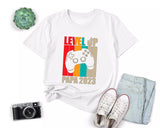 Lebonshirt® T-shirt Premium Homme 100% Coton Bio - Level Up Papa 2023 - Cadeau Humour Papa Gamer - Blanc