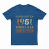 Lebonshirt T-shirt Premium Homme, Cadeau Aniversaire 1951 Fabriqué En 1951 Vieilli A La Perfection Bleu